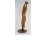 Régi nagyméretű vízöntő egészalakos női akt faragott fa szobor 53 cm