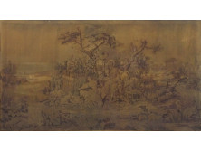 Hatalmas antik rokokó fali kárpit gobelin 156 x 265 cm