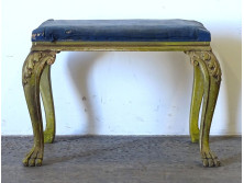 Antik aranyozott kastély bútor faragott oroszlánlábas ülőke fészülködő szék