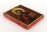 Festett ikon vallási kegytárgy réz veretekkel 17 x 14 cm