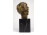 XX. századi művész : Női fej bronz kisplasztika 17.5 cm