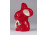 Régi jelzett Hummel - Goebel piros porcelán nyúl nyuszi 6 cm