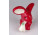 Régi jelzett Hummel - Goebel piros porcelán nyúl nyuszi 6 cm