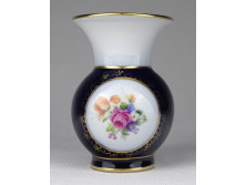 Régi kobaltkék Jlmenau porcelán váza ibolyaváza 10 cm