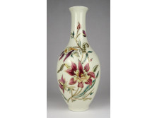 Szalai Elizabeth - Zsolnay orchideás porcelán váza 26.5 cm