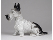 Régi porcelán foxi kutya 13 cm
