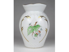 Hibátlan hecsedli mintás Herendi porcelán váza 15 cm