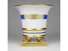 D'or Blue mintás oroszlánlábas Herendi porcelán kaspó