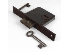 Antik B&G vas zár + 2 darab kulcs