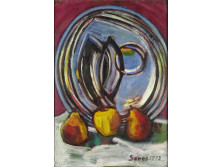 Seres : Asztali gyümölcsös csendélet Gádor tállal 1972