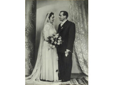 Régi esküvői fotográfia Blondel keretben 61 x 51 cm