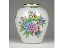 Viktória mintás Herendi porcelán váza 10.5 cm VBO