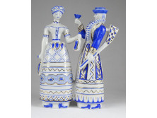 Kétalakos ritka Hollóházi porcelán figura 20 cm