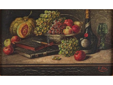 G. Glas : Asztali csendélet gyümölcsökkel