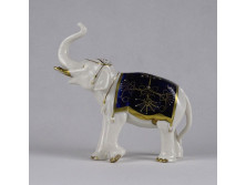 Régi aranyozott Rudolf Kammer porcelán elefánt 11.5 cm