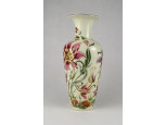 Orchideás vajszínű Zsolnay porcelán váza 26.7 cm