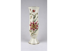 Vajszínű orchideás Zsolnay porcelán váza 26.3 cm