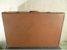 Antik marhabőr angol CHENEY utazó koffer