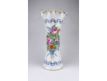 Antik fodros szélű Dresden porcelán váza 25 cm