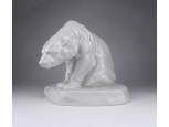 Antik óherendi porcelán jeges medve figura 19 cm