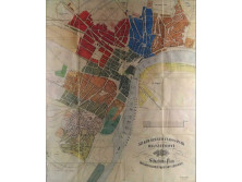 Antik árvíz előtti SZEGED térkép 1852-ből  71 x 59 cm