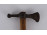 Antik acél fokos fejes túrabot, sétabot 90.5 cm