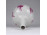 Régi rózsaszín rózsás Wallendorf porcelán szálváza 15 cm