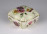 Régi, pillangó mintás, vajszínű Zsolnay porcelán bonbonier