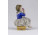 Antik nápolyi Capodimonte fodros szoknyás kislány porcelán figura 7 cm