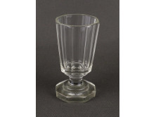 Antik biedermeier talpas üvegpohár 11 cm