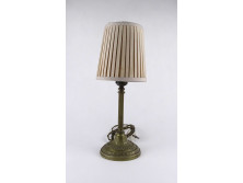 Antik bronz talpas asztali lámpa, éjjeli lámpa 51 cm