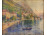 Philippo Fiorini: Moltrasio Como-i tó partja  - akvarell festmény 42 x 29.5 cm