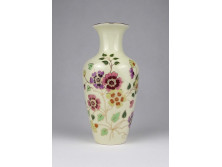 Vajszínű pillangós Zsolnay porcelán váza 16 cm