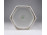 Nagyméretű keleti stílusú kék - arany virágmintás Hollóházi porcelán váza 35.5 cm