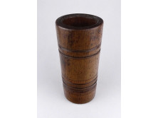 Antik faragott fa mozsár 27 cm