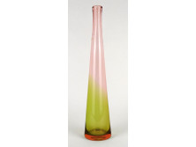 Mid century színezett művészi üveg váza 32 cm