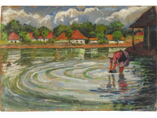 Pálla Jenő (1883-1958) : Folyóparti falu