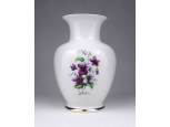 Régi virágos Hollóházi porcelán váza 15 cm