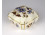 Vajszínű, aranyozott, búzavirágos Zsolnay porcelán bonbonier