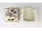 Vajszínű, aranyozott, búzavirágos Zsolnay porcelán bonbonier