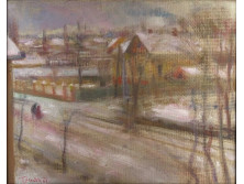 Tóbiás György : Téli táj 40 x 50 cm
