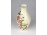Vajszínű, virágmintás Zsolnay porcelán díszváza 13 cm