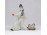 Legény cicával Herendi porcelán mini figura 7.7 cm