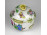Antik Viktória mintás Herendi porcelán bonbonier 9.2 cm