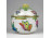 Antik Viktória mintás Herendi porcelán bonbonier 9.2 cm