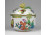Antik Viktória mintás Herendi porcelán bonbonier 9.2 cm