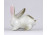 Régi Zsolnay porcelán nyúl nyuszi figura