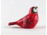 Régi jelzett Hummel Goebel porcelán piros madár figura 7 cm