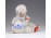Pöttyös kendős korsós kislány Zsolnay porcelán figura