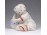 Pöttyös kendős korsós kislány Zsolnay porcelán figura